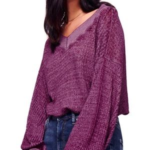 Free People- South Side- Thermal Top- Violet
